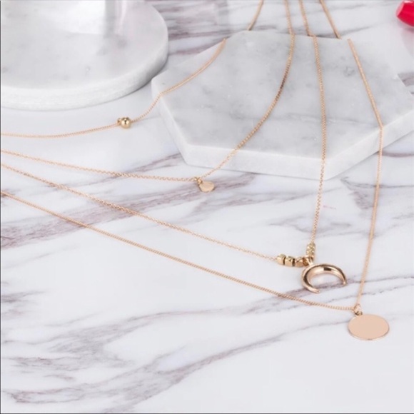 Gold Layered Necklace - Picture 2 of 4